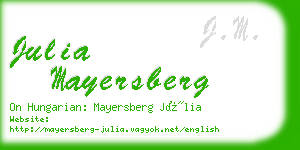 julia mayersberg business card